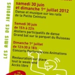 Dans et musique sur les rails de la Petite Ceinture samedi 30 juin et dimanche 1er juillet 2012