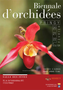Affiche de la Biennale d'orchidées, Pringy (77), février 2015