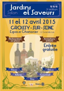 Affiche Jardins et Saveurs, Croissy-sur-Seine (78), avril 2015