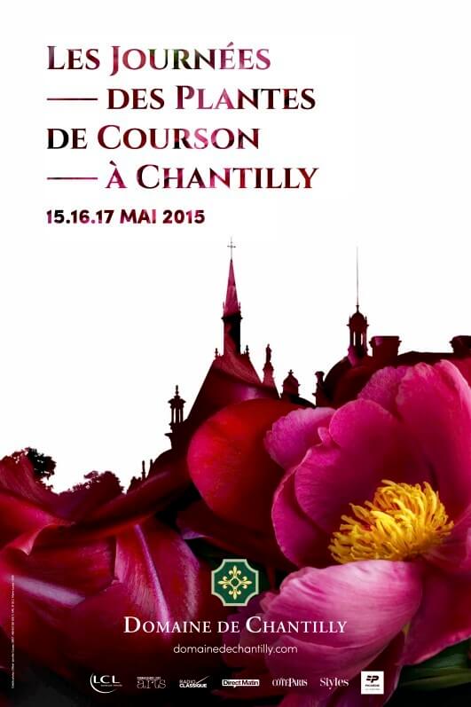 Affiche des Journées des Plantes de Courson à Chantilly, mai 2015