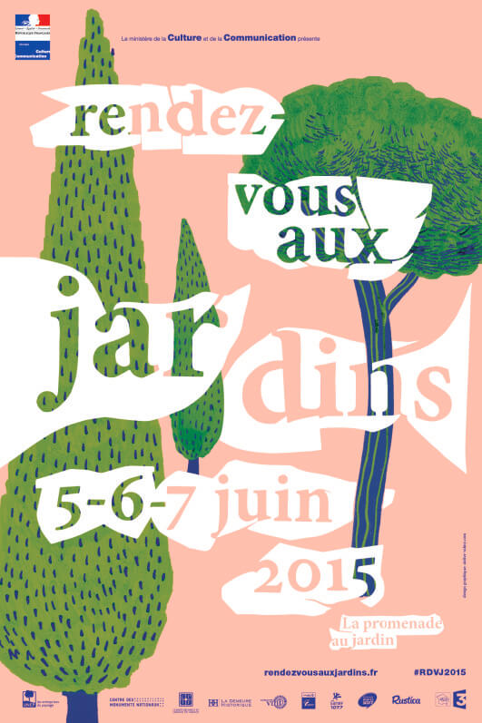 Affiche des Rendez-vous aux jardins 2015