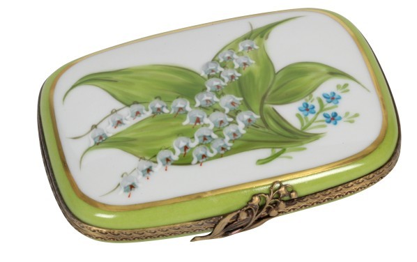 Boite en porcelaine Muguet, Maison Laure Sélignac