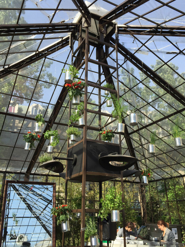 Potager d'aucy, serre de la Rotonde de la Villette, Paris 19e (75)