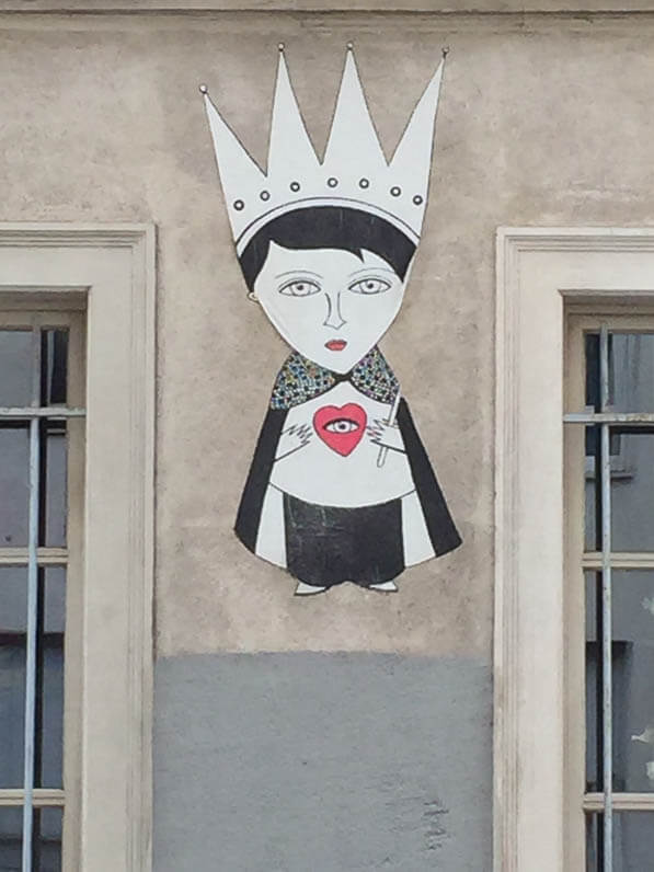 Collage de Fred le Chevalier, art de la rue (street art), rue du Retrait, Paris 20e (75)