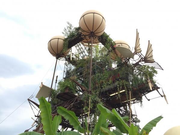 Bananiers, L'Aéroflorale II, L'Expédition Végétale, Compagnie La Machine, parc de la Villette, Paris 19e (75)