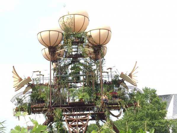 Vaisseau L'Aéroflorale II, L'Expédition Végétale, Compagnie La Machine, parc de la Villette, Paris 19e (75)