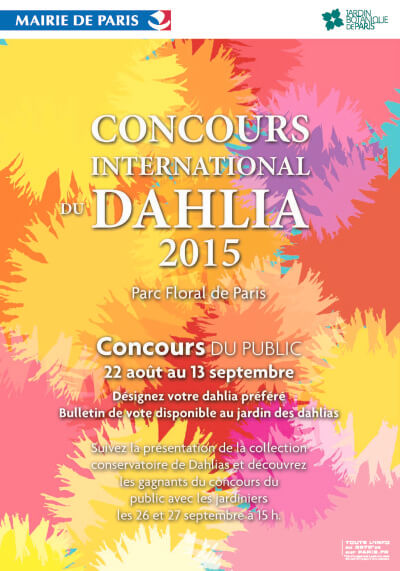 Affiche du Concours international du dahlia de Paris 2015