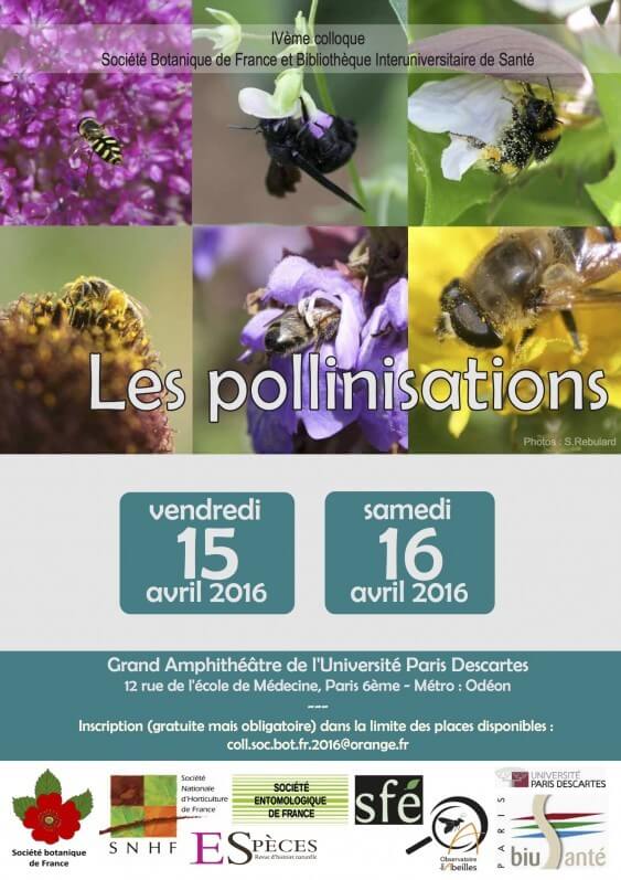 Colloque Les pollinisations, 15 et 16 avril 2016, Paris (75).