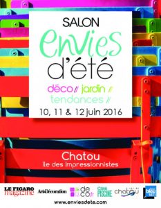 Affiche Salon Envies d'été, Chatou (78), 10, 11 et 12 juin 2016