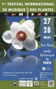 Affiche du 1er Festival International de Musique des Plantes, Parc floral, Paris (75), mai 2017