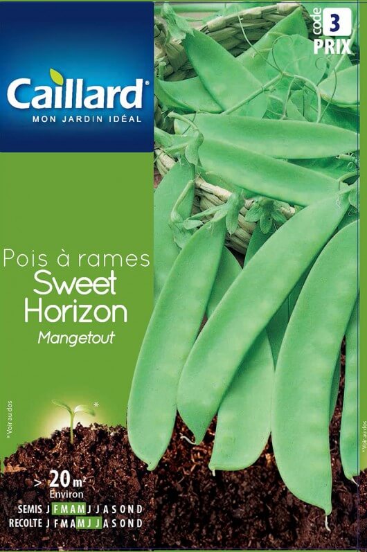 Pois à rames Sweet Horizon Mangetout, Caillard