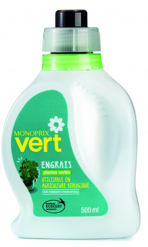 Engrais bio liquide, Monoprix Vert, printemps 2017