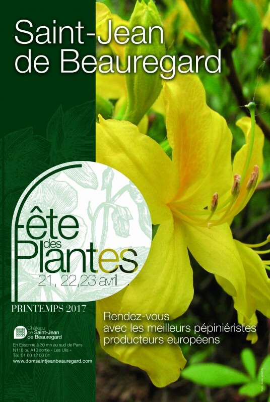 Affiche de la Fête des plantes printemps, Saint-Jean de Beauregard, Essonne, avril 2017