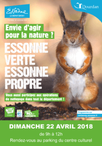 Affiche Essonne Verte Essonne Propre, Dourdan, avril 2018