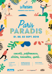 Affiche Festival Paris Paradis, Paris (75), du 21 au 23 septembre 2018