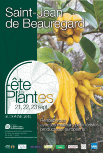 Affiche de la Fête des Plantes d'automne, château de Saint-Jean de Beauregard (91), septembre 2018