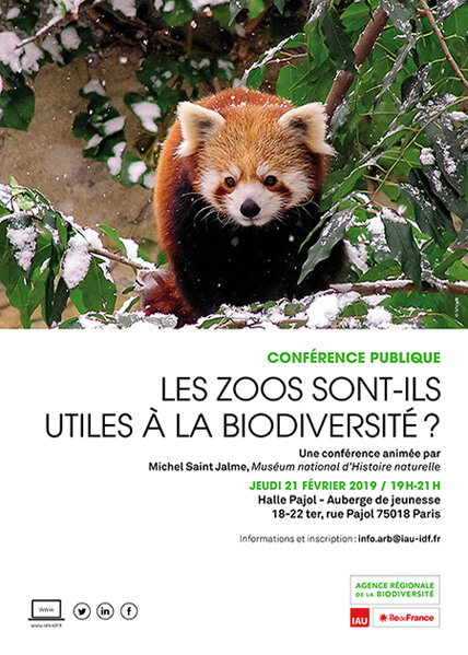 Lire la suite à propos de l’article Conférence “Les zoos sont-ils utiles à la biodiversité ?” jeudi 21 février 2019