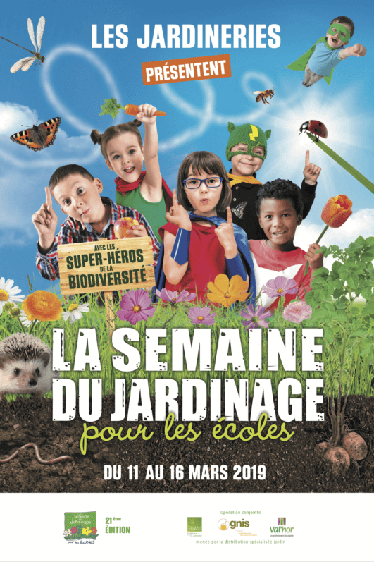 Affiche de la Semaine du Jardinage pour les écoles, mars 2019, GNIS