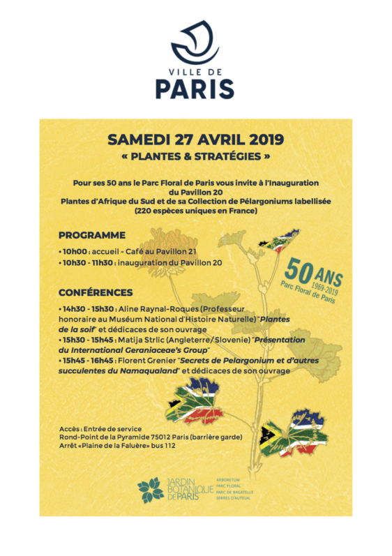 Lire la suite à propos de l’article Journée “Plantes & Stratégies” le 27 avril 2019 au Parc floral de Paris