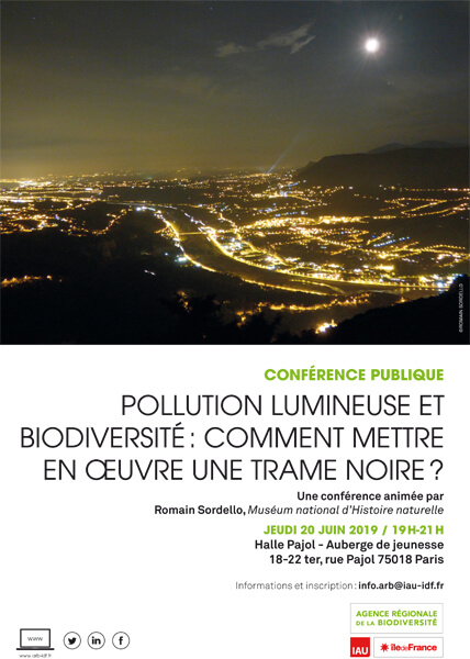 Conférence de l'ARB îdF : Pollution lumineuse et biodiversité