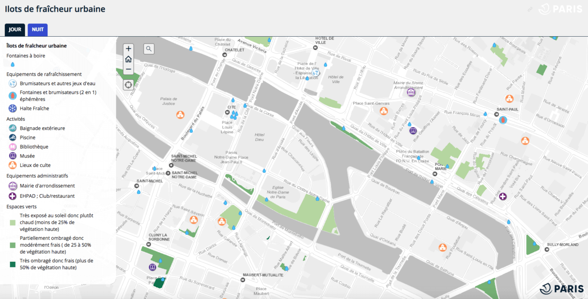 Lire la suite à propos de l’article Cartographie des ilots de fraîcheur urbaine dans Paris