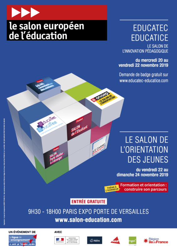 Affiche du Salon européen de l'éducation, Paris 15e (75), novembre 2019