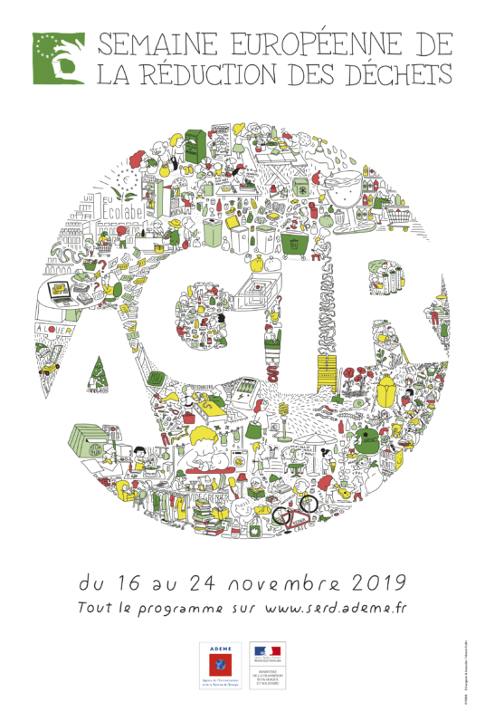 Affiche de la Semaine Européenne de la Réduction des Déchets, novembre 2019