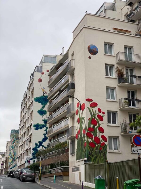 Fresque de Mercedes Uribe, rue du Retrait, Paris 20e (75)