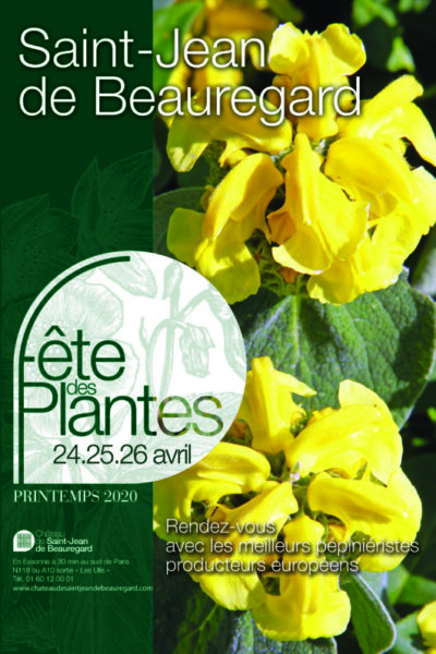 Affiche de la Fête des Plantes Printemps, Saint-Jean de Beauregard (91), 24, 25 et 26 avril 2020
