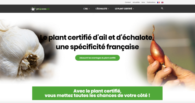 Un nouveau site Internet pour l'ail et l'échalote, plants certifiés, GNIS et Prosemail