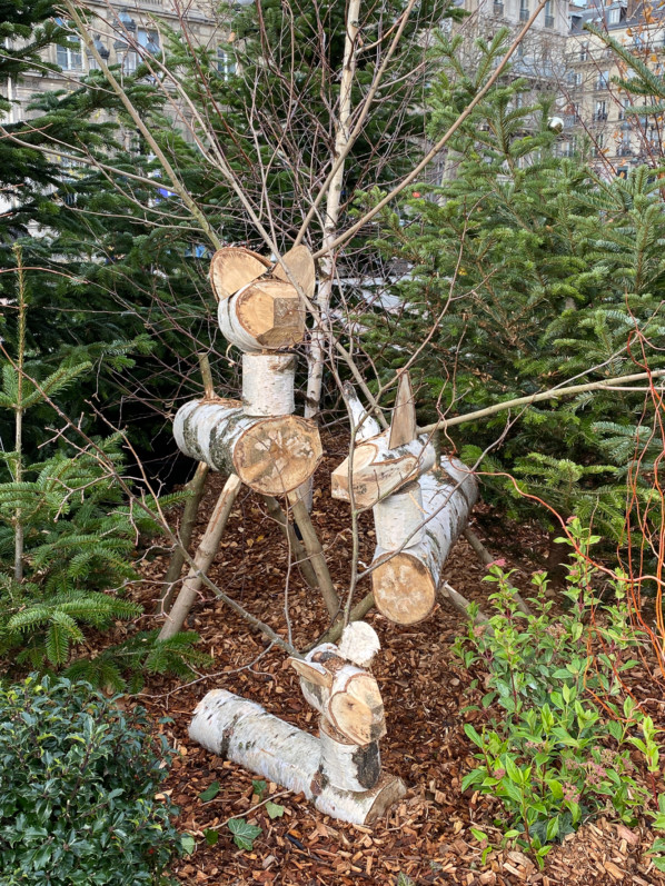 "Paris, enchantée", décorations de Noël sur l'esplanade de l'Hôtel de Ville, Paris 4e (75)