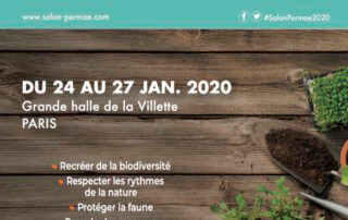 Affiche du salon Permae, Permaculture, agroécologie, jardinage au naturel, Grande Halle de la Villette, Paris 19e (75), janvier 2020