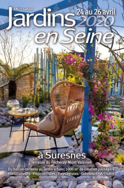 16ème édition du Salon Jardins en Seine, Terrasse du Fécheray, Suresnes (92), du 24 au 26 avril 2020