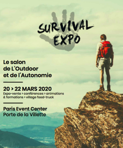 Survival Expo, Paris Event Center, Paris (75), du 20 au 22 mars 2020