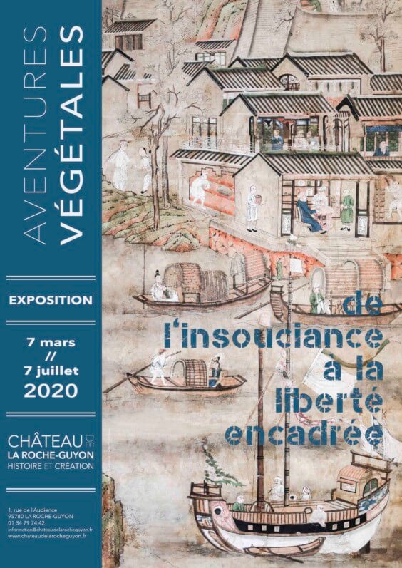 Affiche de l'exposition Aventures végétales, château de La Roche-Guyon (95), mars à juillet 2020