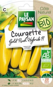 Courgette Gold Rush hybride F1 Bio, Le Paysan