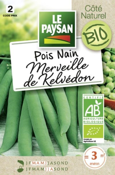 Pois nain Merveille de Kelvédon Bio, Le Paysan