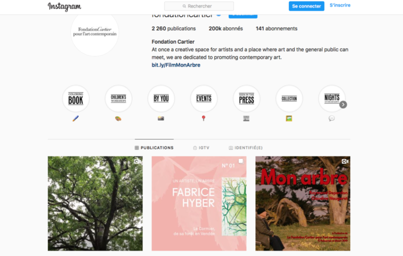 Instagram, Fondation Cartier