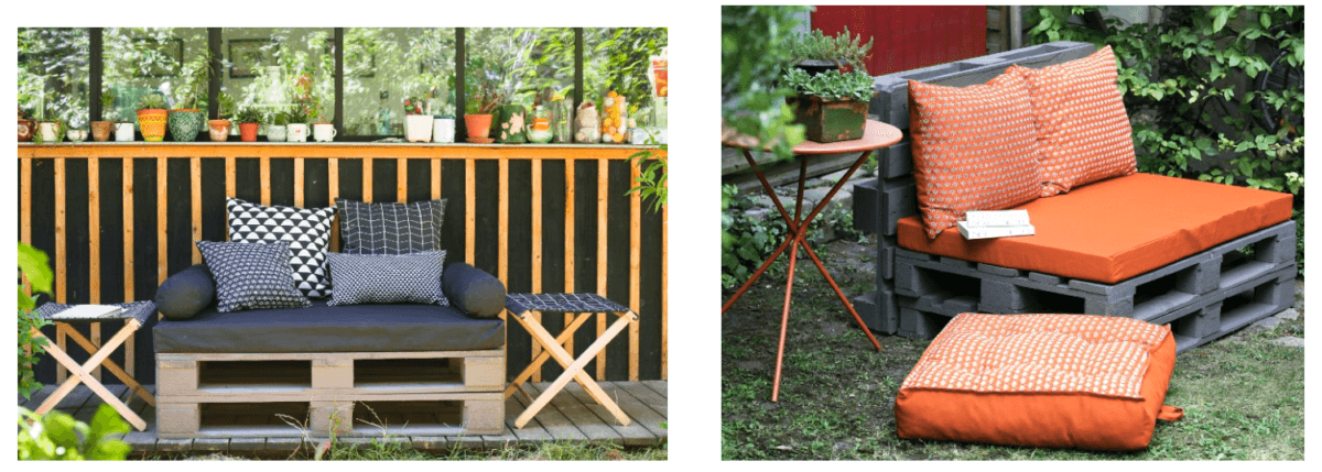 Lire la suite à propos de l’article Canapés palettes pour une terrasse cosy