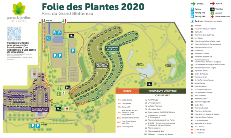 Plan de la Folie des plantes 2020