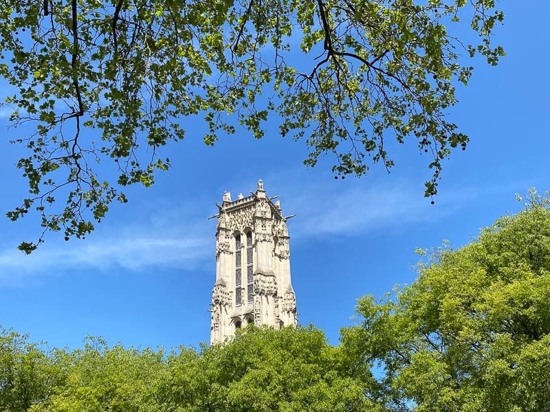 Tour Saint-Jacques, Paris 4ème (75), printemps