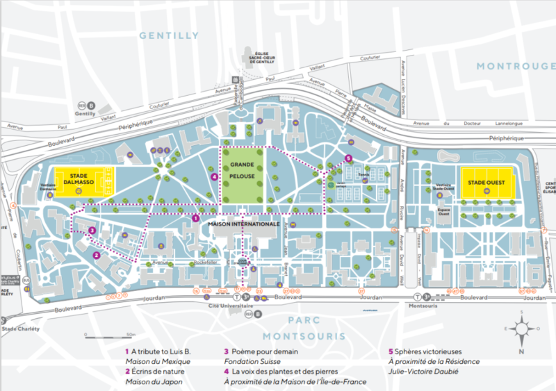 Plan de la Cité internationale universitaire de Paris