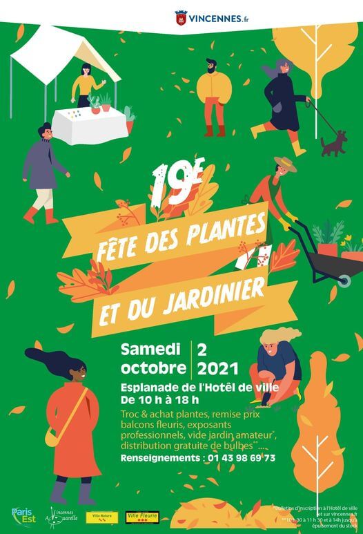 19ème Fête des plantes et du jardinier le samedi 2 octobre 2021 à Vincennes
