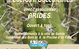 Exposition vente de cactus et succulentes à Sainte-Geneviève-des-Bois (91) les 9 et 10 octobre 2021