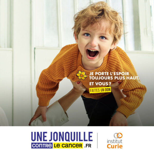 Une jonquille contre le cancer, campagne nationale de mobilisation pour financer la recherche et l’innovation contre le cancer, Institut Curie, mars 2022