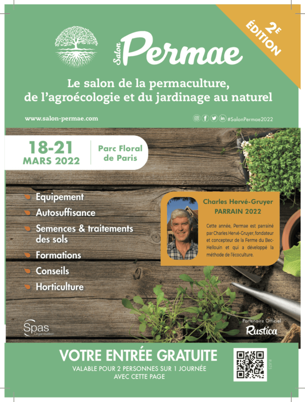 Lire la suite à propos de l’article Du 18 au 21 mars 2022, le salon Permae au Parc Floral de Paris