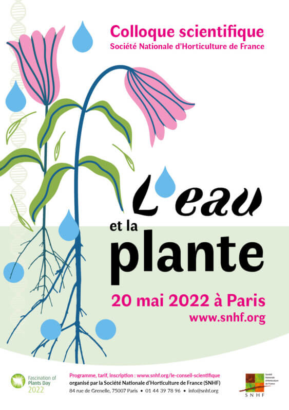 L'eau et la plante, colloque scientifique de la SNHF vendredi 20 mai 2022