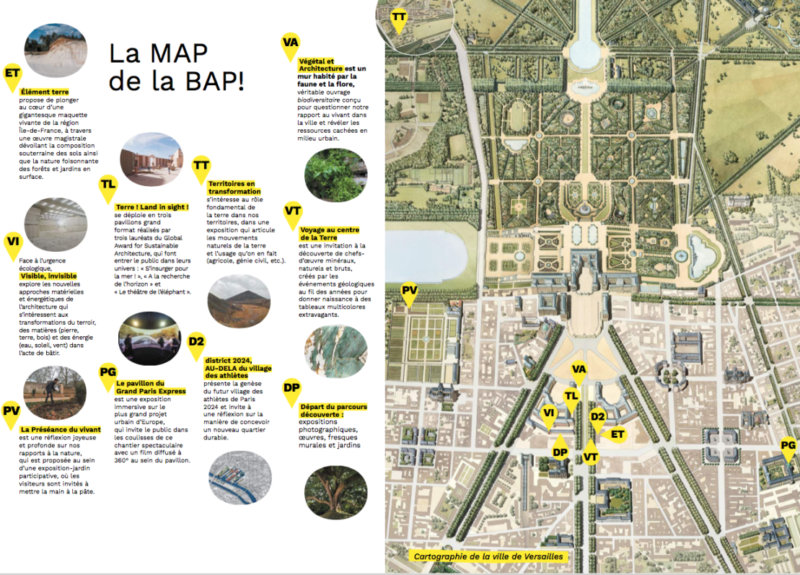 Carte de la BAP! 2022 dans la ville de Versailles (78)