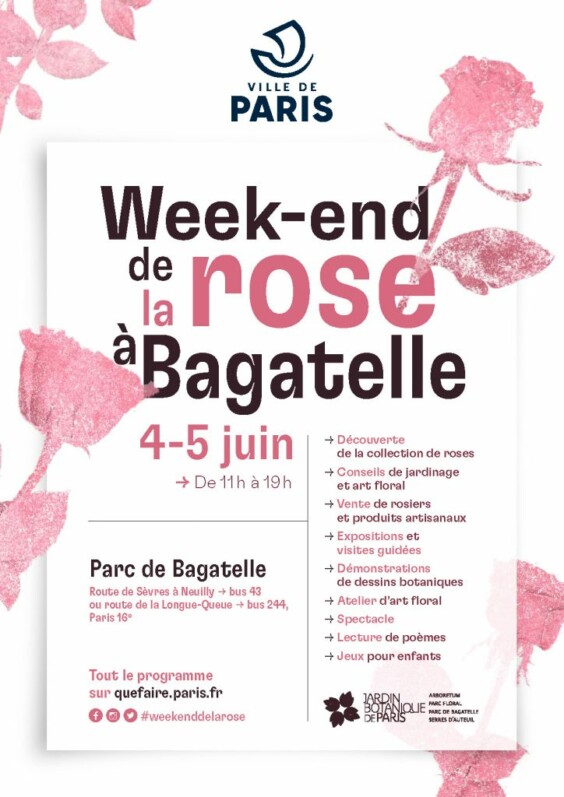 Week-end de la rose à Bagatelle (Paris 16e) les 4 et 5 juin 2022