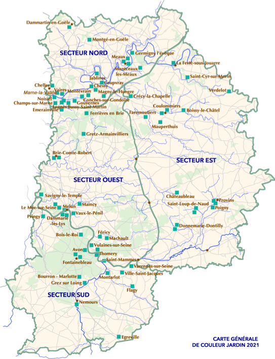 Carte, du 3 juin au 10 juillet 2022, les plus beaux Jardins de Seine-et-Marne s'ouvrent à vous !